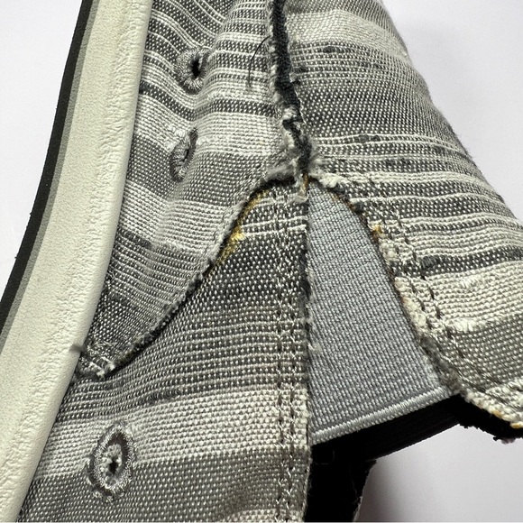 NEW Sanuk Donny Slip On Sandals Men’s 12 Grey Striped - Picture 9 of 13